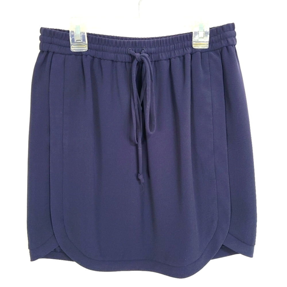 J. Crew | Elastic Waist Tie Front Skirt Navy Size 4